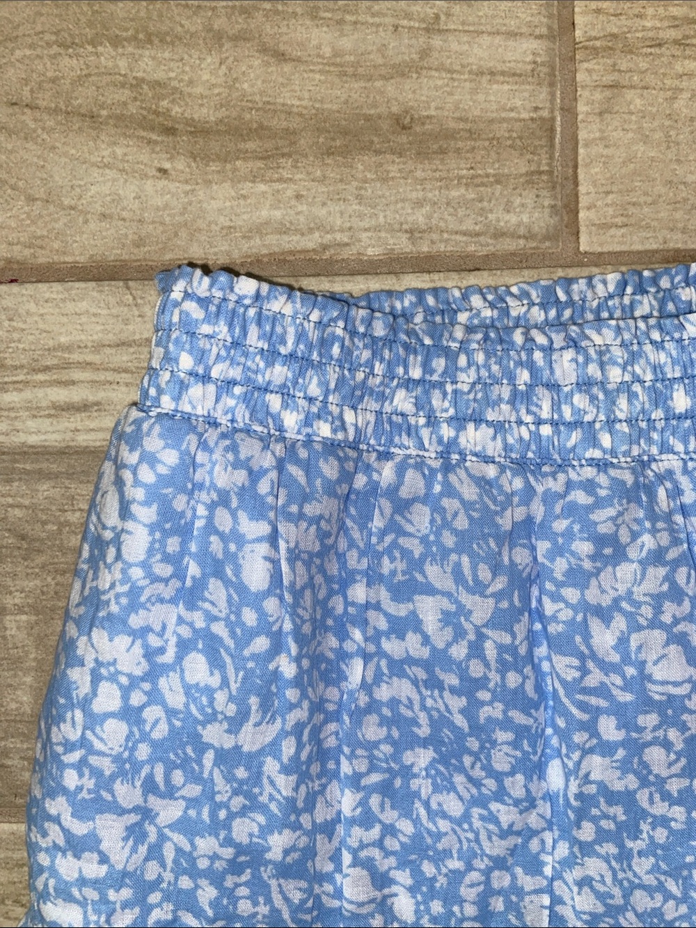 Abercrombie Kids Light Blue Floral Tiered Maxi Flowy Peasant Skirt Size 5/6 New - Picture 2 of 4